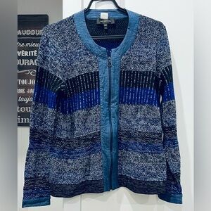 St. John Blue Multi Cardigan